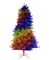 Perfect Holiday Rainbow Spruce Christmas Tree With Red Metal Stand